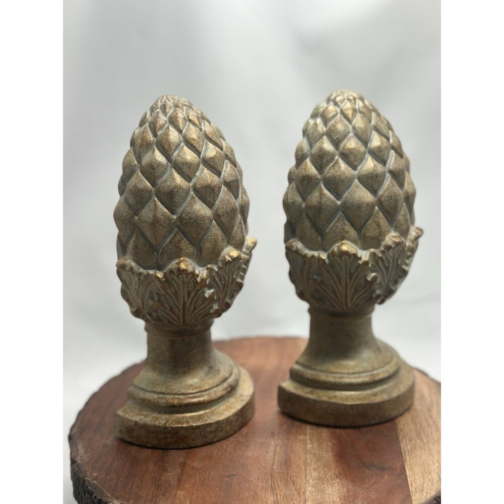 Artichoke or Pinecone Bookends Door Stops Shelf Sitters